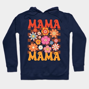 Cute Flower Groovy Mama Colorful Flowers Matching Family Hoodie